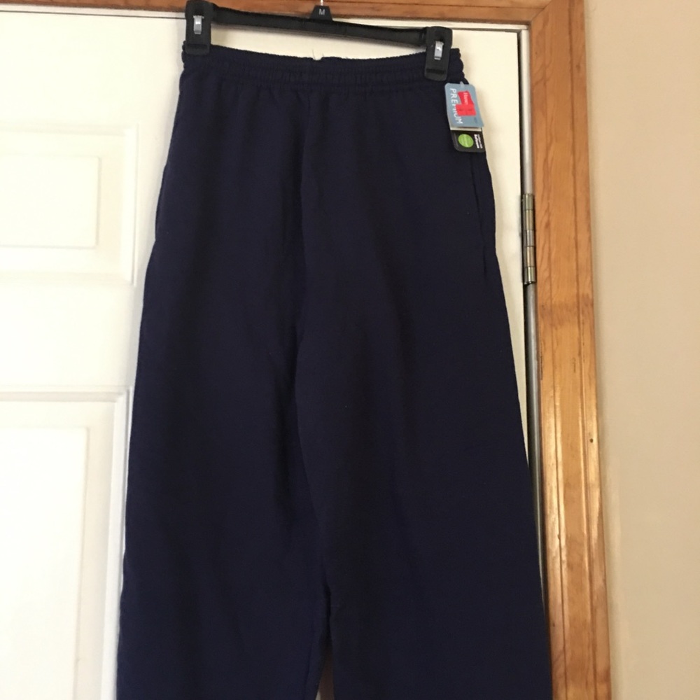 NWT Navy blue Hanes sweatpants mens